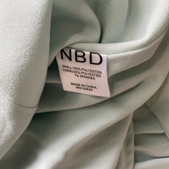 NBD Young Ma Dress Baby Blue M Ruffles Revolve Asymmetrical - Picture 5 of 6